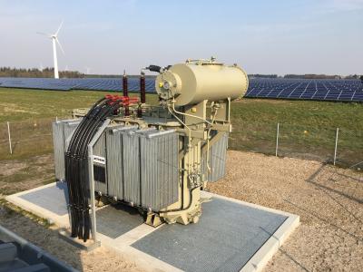 Solcelleanlægget i Nees er på 40 MW. 