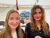Anne Kragelund Huss og Daniella Schmidt fra SEF Energi på Klimatopmøde 2023