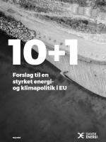 10+1 Forslag til en styrket energi og klimapolitik i EU